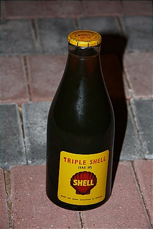 SHELL TRIPLE OIL BOTTLE - click to enlarge
